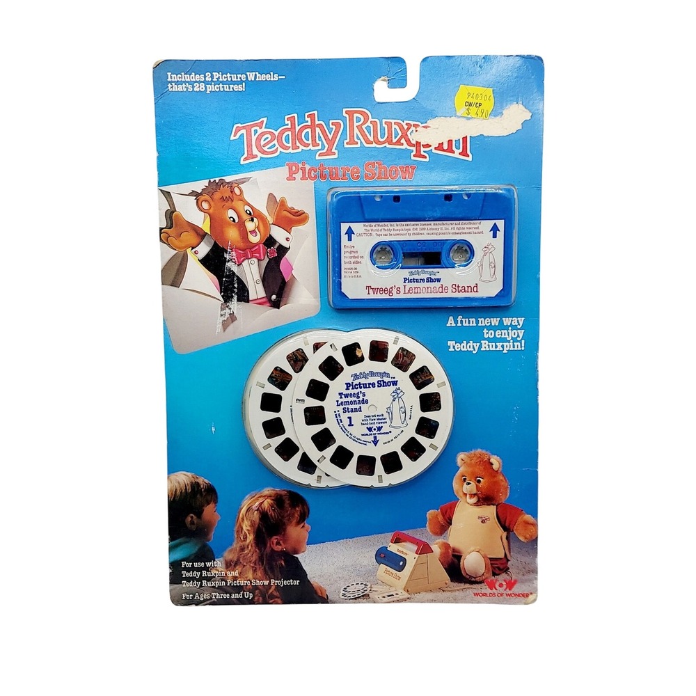 1989 Teddy Ruxpin Picture Show Slide Story Tape Tweegs Lemonade Stand